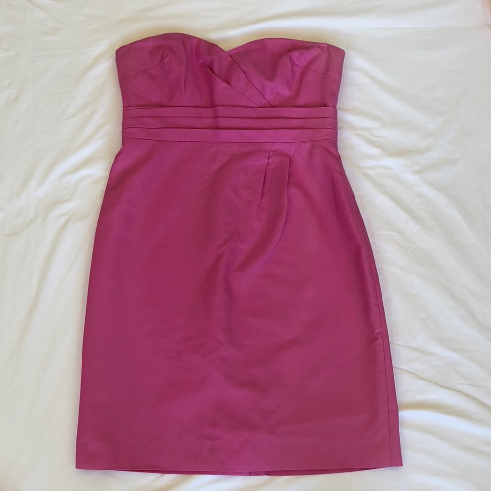 J. Crew pink Strapless dress